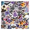 60 New Halloween Bat Stickers Scooter Notebook Paper Palette Box Waterproof Stickers