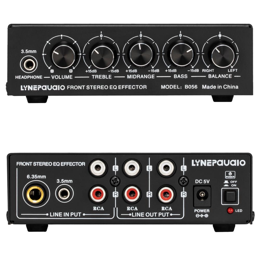 LYNEPAUAIO Стерео предусилитель Предусилитель Стерео тембр Высокие Средние Низкие Частоты Регулятор 3-канальный Звуковой Микшер