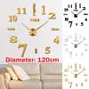 Elegant Silver 3d Frameless Number Wall Clock For Home And Office Decor