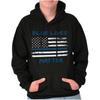 Флаг Blue Lives Matter Линия Полиция Худи Толстовка с капюшоном Мужчины Женщины