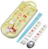 Bento Chopsticks Trio Set Curious Alphabet Children's (Chopsticks, Spoon, Fork, 16.5cm, George, Design) TACC2-A