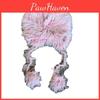 Fashion Knitted Plush Cat Ear Hat With Tie For Winter Outfits