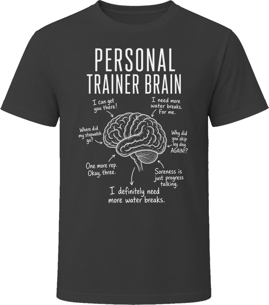Personal Trainer Brain Funny Fitness Coach T Shirt
