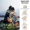 1pc Horse Printing Lightweight Flannel Blanket, Comfortable and Warm Blanket, for Camping Sofa Bed and Couch Office, Suitable for Gift Blanke