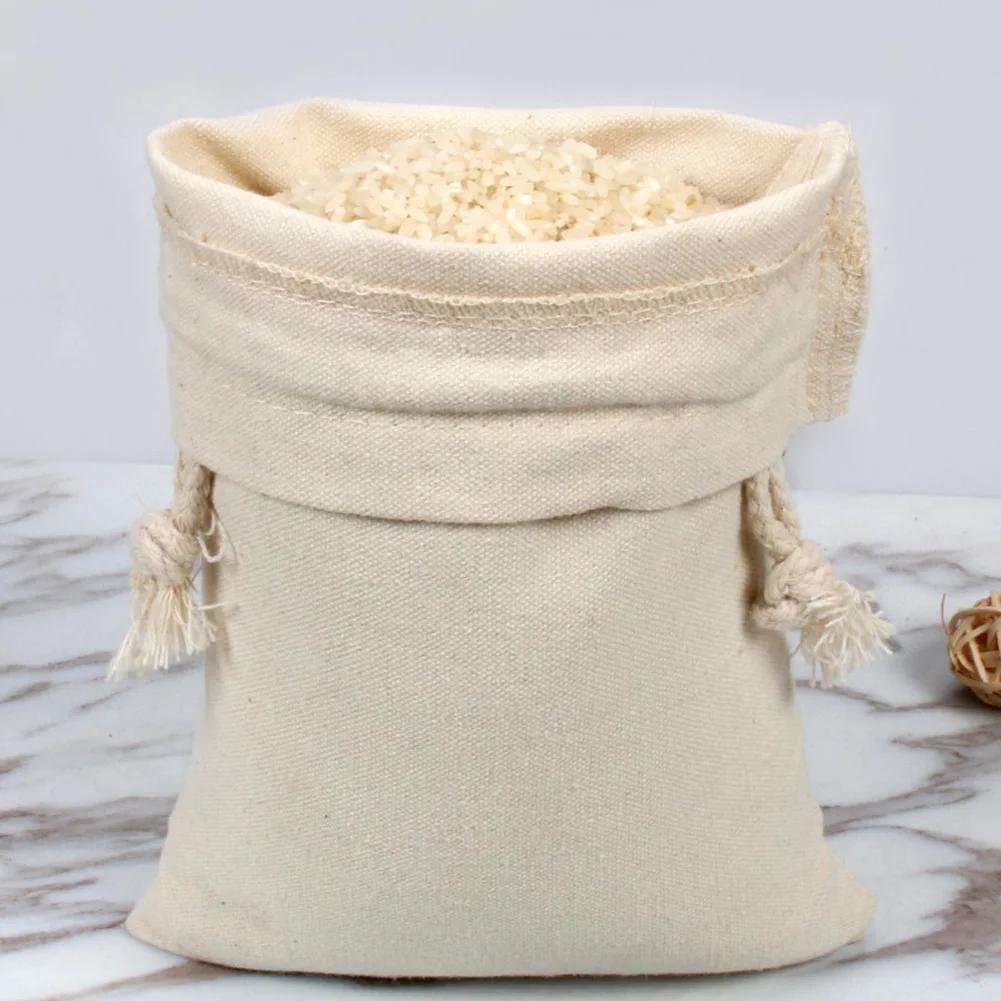 Dustproof Gift Pouch 5/10/20 Pcs/Lot Reusable Natural Cotton Canvas Drawstring Storage Bags For Home Organizer