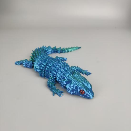 3D Lizard Simulation Model Action Toy Desktop Decor Realistic Looking Vibrant Color Animal Theme Lizard Fidget Toy Photography Prop