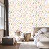 Brushstrokes Wallpaper White and Coral for Living Room and Bedroom 50x1000