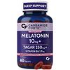 Carbamide Forte Мелатонин 10 мг Снотворные таблетки с Тагаром 250 мг | Добавка для сна для мужчин и женщин - 60 вегетарианских таблеток.