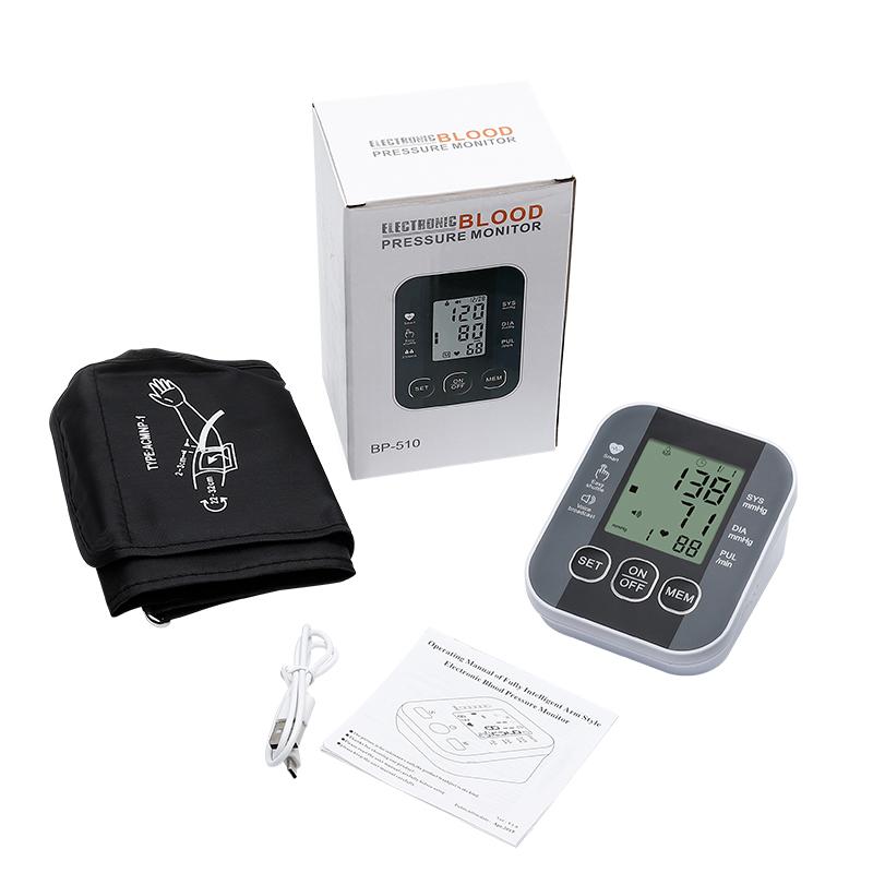 Автоматический тонометр на плечо BP Сфигмоманометр Портативный ЖК-экран Цифровой тонометр для здравоохранения