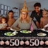 Eiurteao 3Pcs 50th Birthday Tablecloth Decorations for Women, Rose Gold Happy 50 Birthday Theme Table Cover Party Supplies, Black Rose Gold Fifty