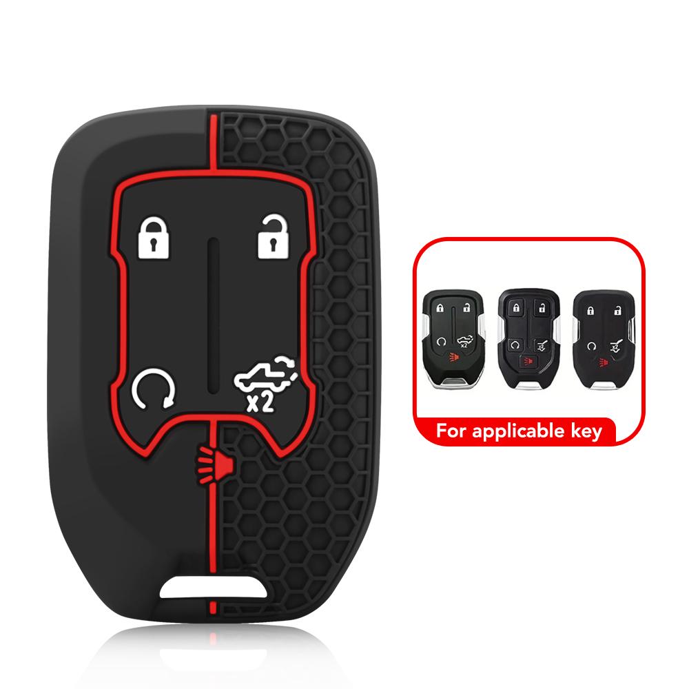 Для GMC Terrain Acadia силиконовый чехол для автомобильного ключа для Chevrolet Tahoe Yukon XL защитный чехол для ключа дистанционного управления для брелка сигнализации