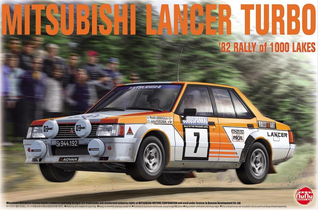 Platz/NuNu 1/24 Racing Series Mitsubishi Lancer Turbo 1982 1000 Lakes Rally Plastic Model Kit PN24018 (Car)