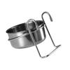 Cat Pet Stainless Steel Hang-on Puppy Bird Feeder Water Drinker Cage Cup Dog Feeding Bowl