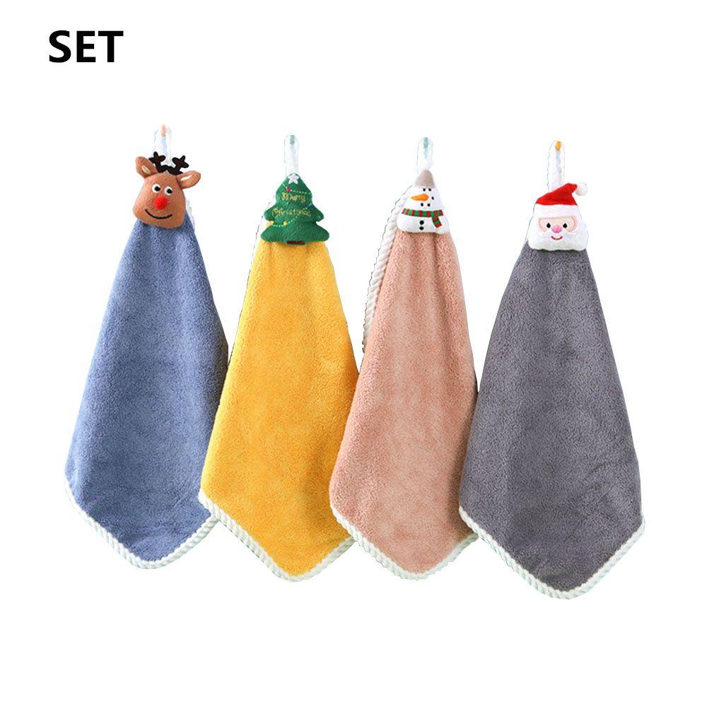 Kid Bathroom Towel Hanging Hand Towel Kitchen Or Bathroom Adsorption Cloth Christmas Hand Towel