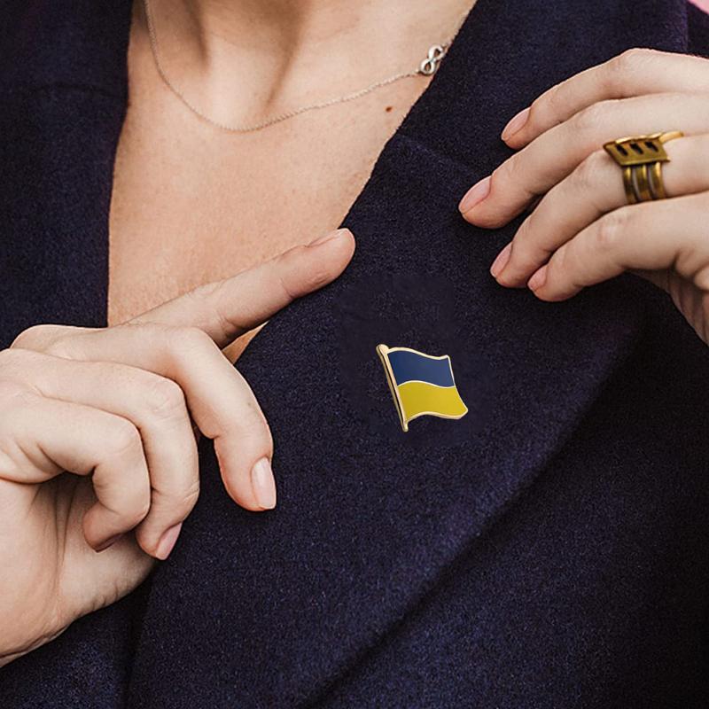 Булавки с украинским флагом из сплава, брошь с флагом, значок в память о путешествии, покажите свою поддержку Украине