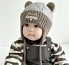 Baby ear protector autumn and winter velvet bear ears embroidery sunny baby Lei Feng hat infant windproof lace-up