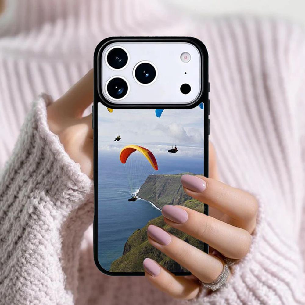 Чехол для телефона с парапланом Парапланерист Для Apple iPhone 17 Air 16E 15 14 Plus 13 12 11 Pro Max Mini Funda Cover