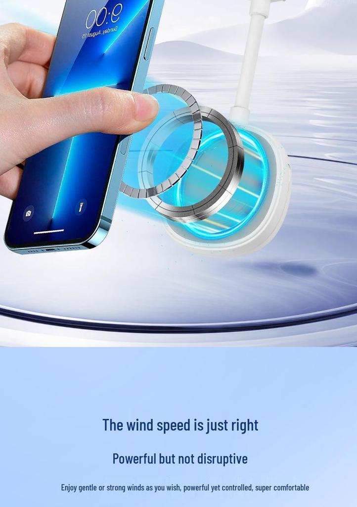 Portable Magnetic Mini Fan & Phone Holder - Desktop & Outdoor Use
