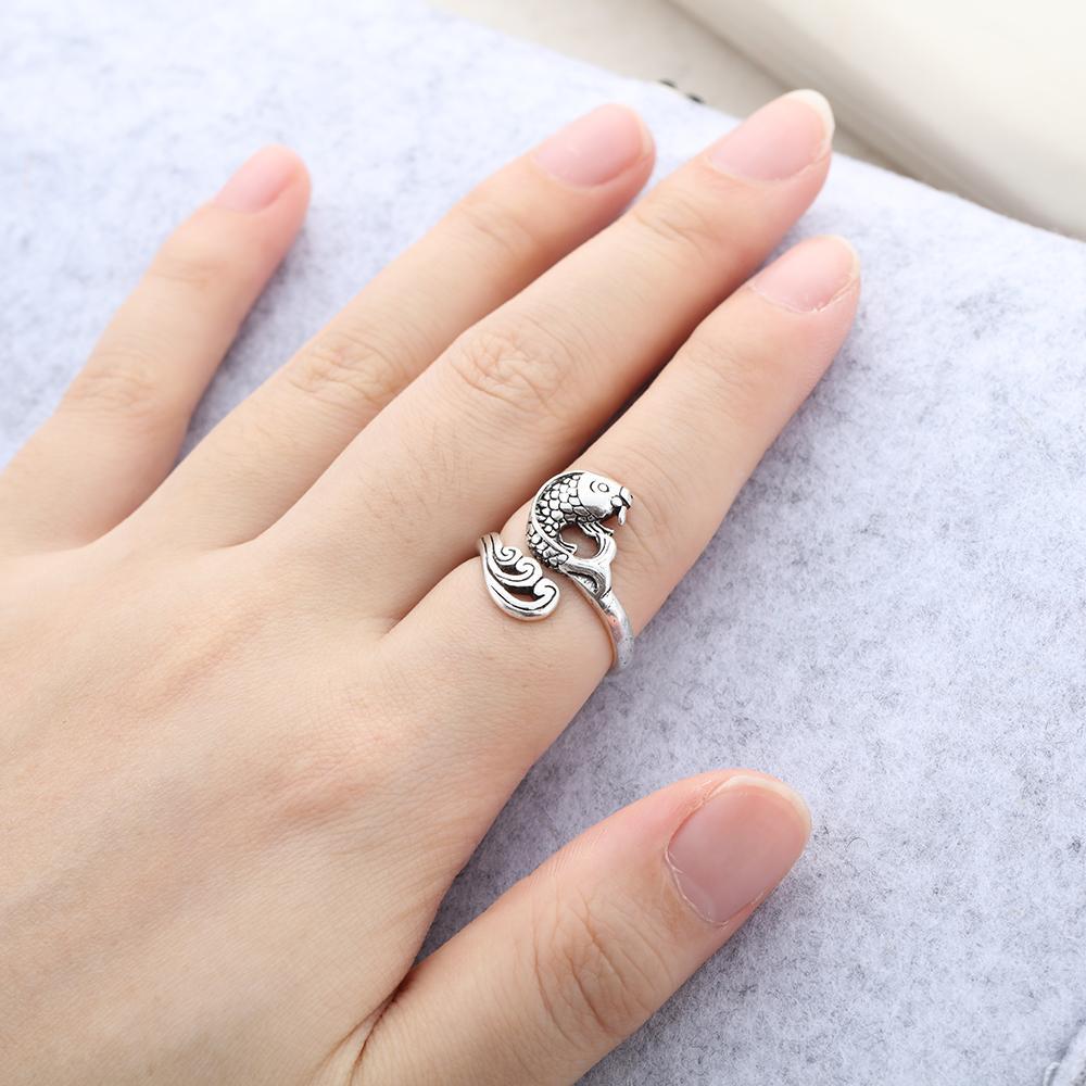 Стальная вязальная петля, кольцо для вязания крючком, кольцо наперсток, кольцо с павлином, рыбой и фениксом, швейные аксессуары