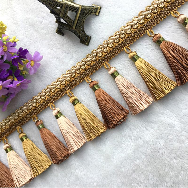 1/2/3 Meter European Style Curtain Tassel Lace Trims Fabric Diy Sewing Accessories Fringe Sofa Upholstery Decor Material Craft