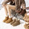 Snow Boots Cotton Shoes New Winter Velvet Thickened Lamb Wool Platform Cotton Shoes Women's Small Short Boots