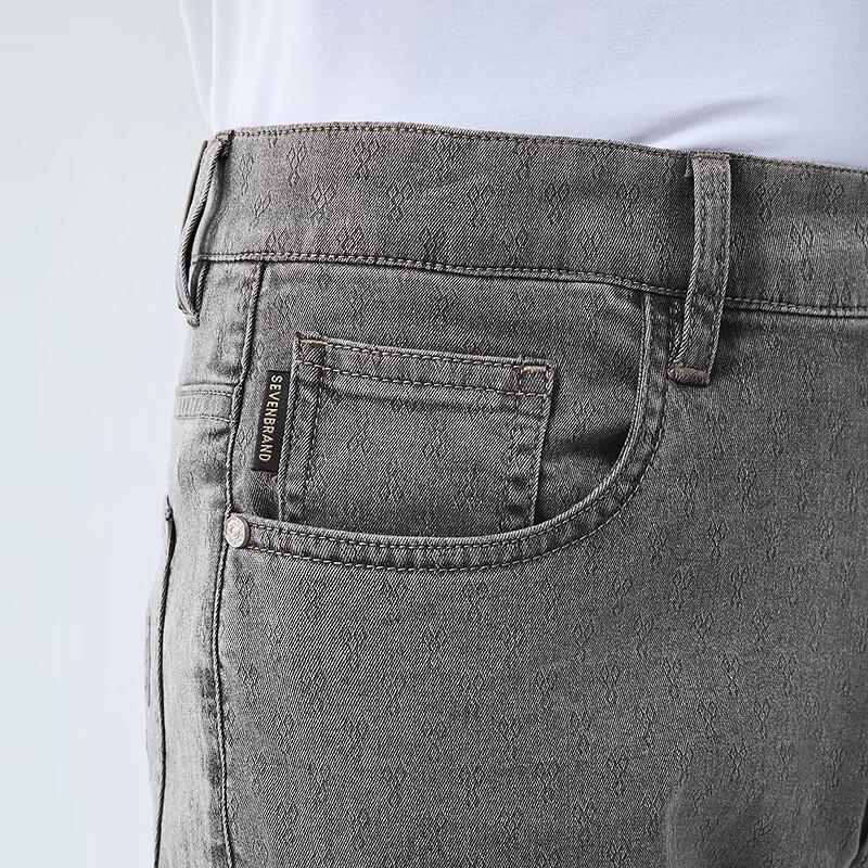 Мужские модные джинсы прямого кроя из лайкры Sevenwolves