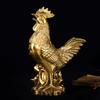 Brass Rooster Cock Figurine Statue Chinese Lucky Fengshui Ornament For Home Office Store Desktop Decoration Handmade Crafts