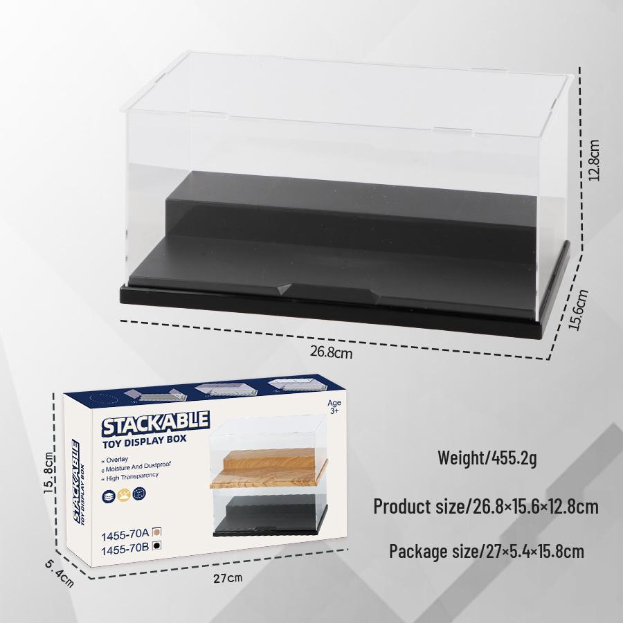 Штабелируемая коробка для демонстрации минифигурок Lego - Прозрачная, пыленепроницаемая, трехслойное хранение, не требует сборки.