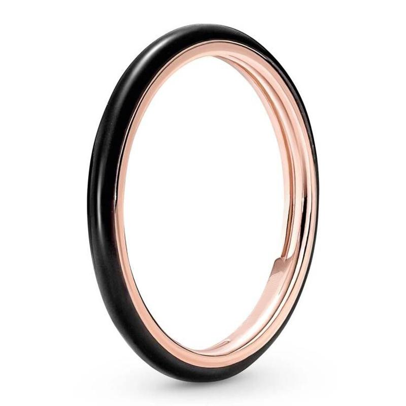 Новое кольцо из стерлингового серебра 925 пробы, переплетенная лента, шокирующее черное кольцо Pave Me, стильное кольцо с кристаллом для женщин, подарочные ювелирные изделия своими руками