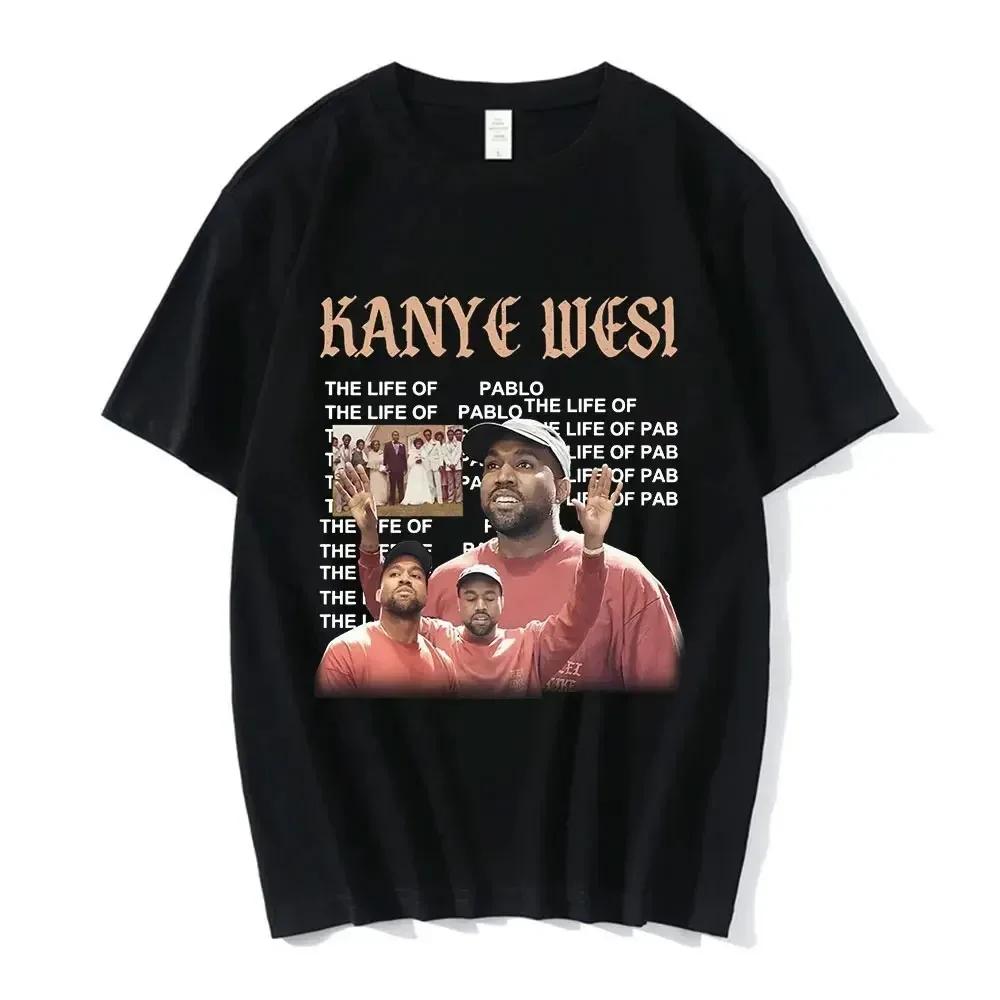 Funny Kanye West Meme T-Shirt Vintage Hip Hop Rap Tshirt UnisexCotton Short Sleeve Oversized T Shirt Streetwear Clothes