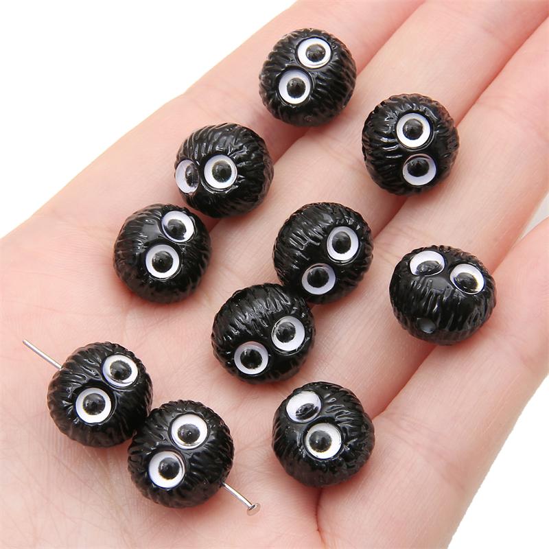 2 шт. 13x12 мм акриловые бусины ручной работы в виде совы, круглые свободные бусины-разделители для серьг, браслета, ожерелья, DIY изготовления ювелирных изделий
