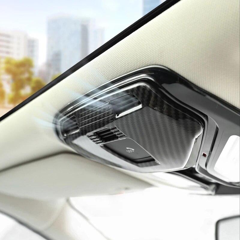 Рамка для фонаря для чтения в салоне автомобиля, карбоновое волокно, ABS, декоративная наклейка, автомобильные аксессуары для BMW 3 серии G20 G28