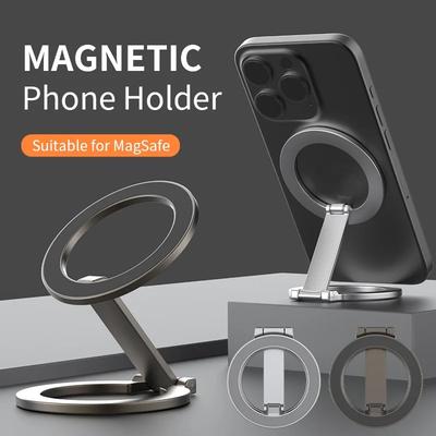 Складной двухсторонний магнитный держатель для телефона для Magsafe, для тренажера в спортзале, универсальный складной автомобильный держатель, магнитная подставка для смартфона
