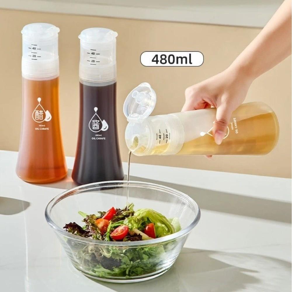 Leakproof Oil Dispenser Bottle Squeeze Soy Sauce Bottle Seasoning Container Home Restaurant