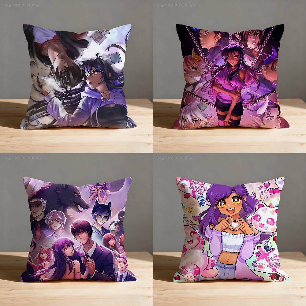 A-Aphmau Наволочка для декоративной подушки 45x45см 40x40см 55x55см 50x50см 30x30см Квадратная Наволочка для автомобильной подушки