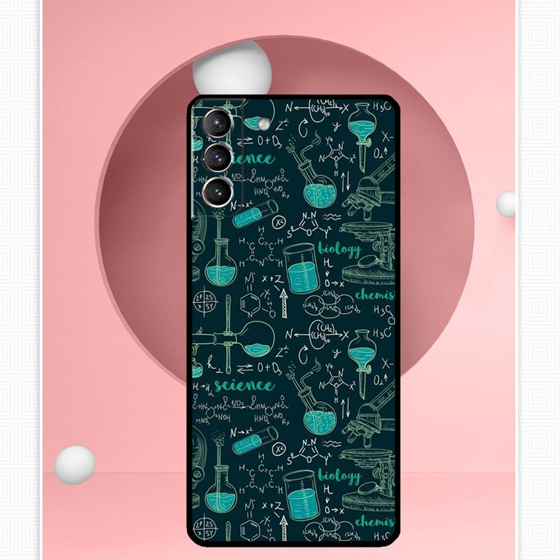 Чехол с рисунком по биологии и химии для Samsung Galaxy S23 S24 Ultra S8 S9 S10 S22 Plus Note 10 20 Ultra S20 S21 FE