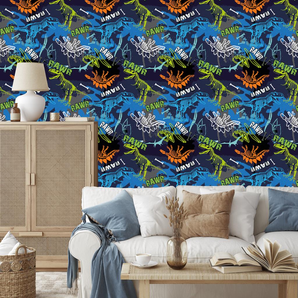 Dinosaurs Animals Wallpaper for Living Room and Bedroom 50x1000