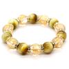 [Seki-Kira] Golden Tiger Eye 14mm Four Gods Crystal Power Stone Prayer Beads Bracelet [b448]