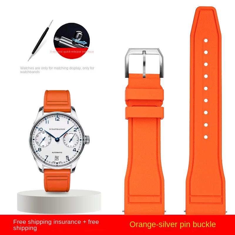 Быстросъемный ремешок для часов 20 21 22 мм Для IWC IW388109 IW387901 фторкаучук Mark 18 Portugal ремешок для часов Пряжка из нержавеющей стали