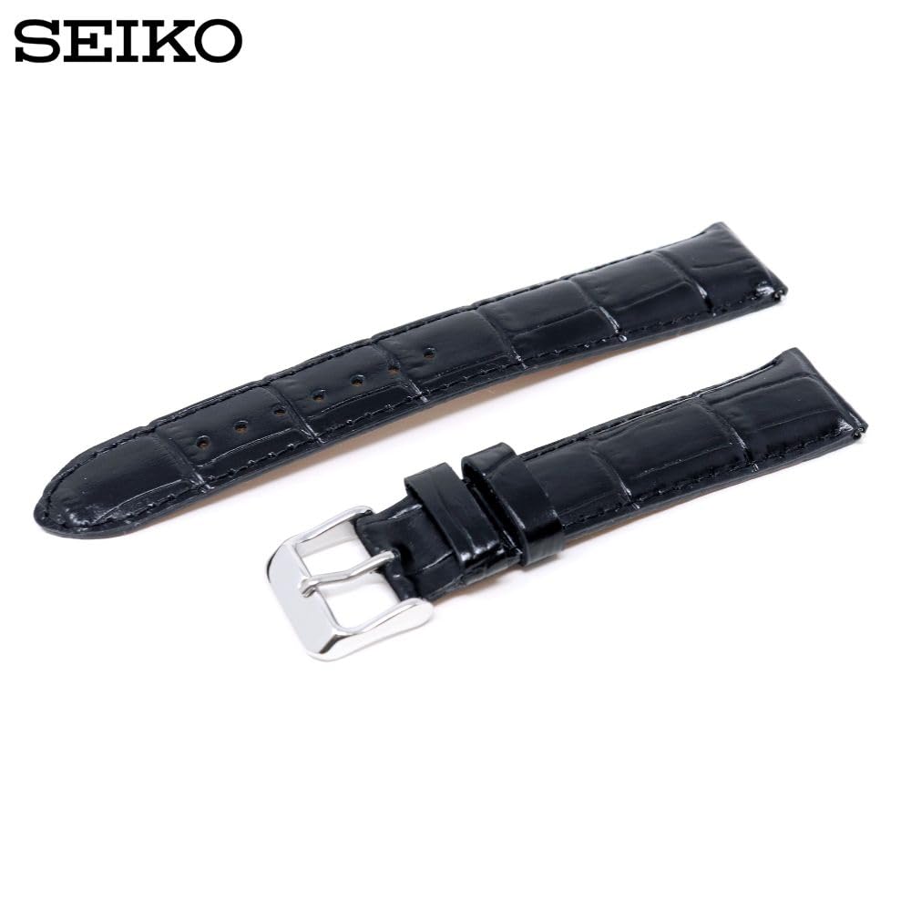 Ремешок для часов 20 мм ремень из коровьей кожи черного цвета с инструкциями по уходу RS01C20BK [Seiko] мужские