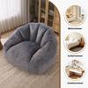 Bean Bag for Adults, fluffy lounge chair made of faux fur, vacuum-packed and assembly-free, for living room, bedroom, balcony - Large (Light Gray)