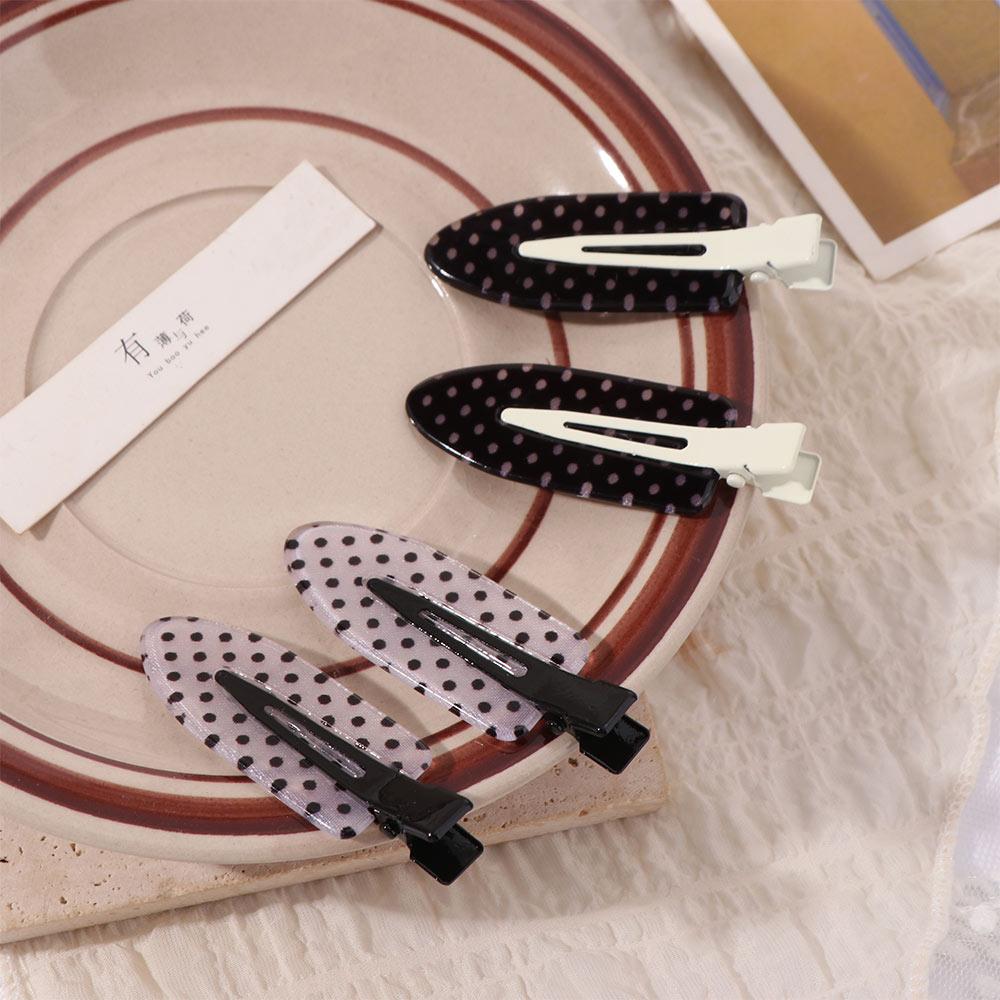 Polka Dot Seamless Hairpin Black White Hair Styling Accessories Cute Acrylic Hair Clips Daily Wear