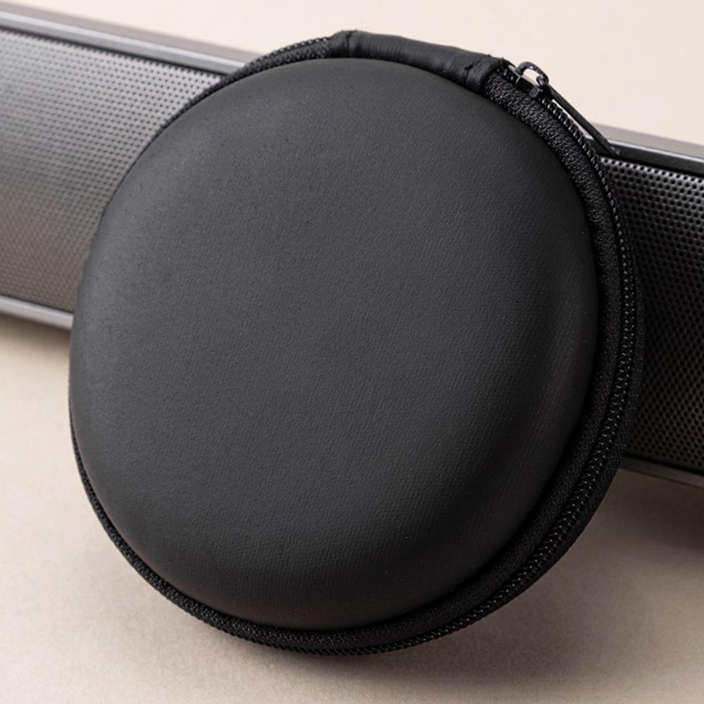 Headphone Organizer Bag for Phone Line Wireless Headphone Bag Eva Data Cable Organizer Bag Bluetooth Headphone Box Round Zipper Bag