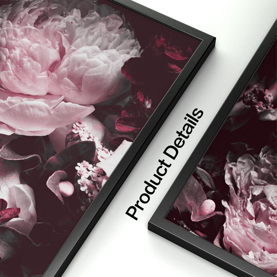 Большой розовый пион, роза, листья, настенная живопись на холсте, постеры на скандинавскую тему и принты, настенные панно для гостиной, декора салона