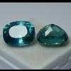 Natural Bluish Green Sapphire Loose Gemstone Pair 19.30 ct Cushion Cut September Birthday Birthstone