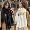 Новый черный кашемировый шарф женский шерстяной женский шарф теплый клетчатый шарф женские зимние шарфы осень XWJ07