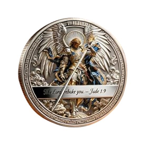 1/2/3 шт. Двусторонняя коллекционная монета Архангела Металлическая резьба St. Сувенирная монета Святого Михаила Жетоны испытаний христианской веры Декорация Религиозный подарок