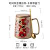 Self designed 700ml office water cup with Chinese style hand-painted ceramic mug