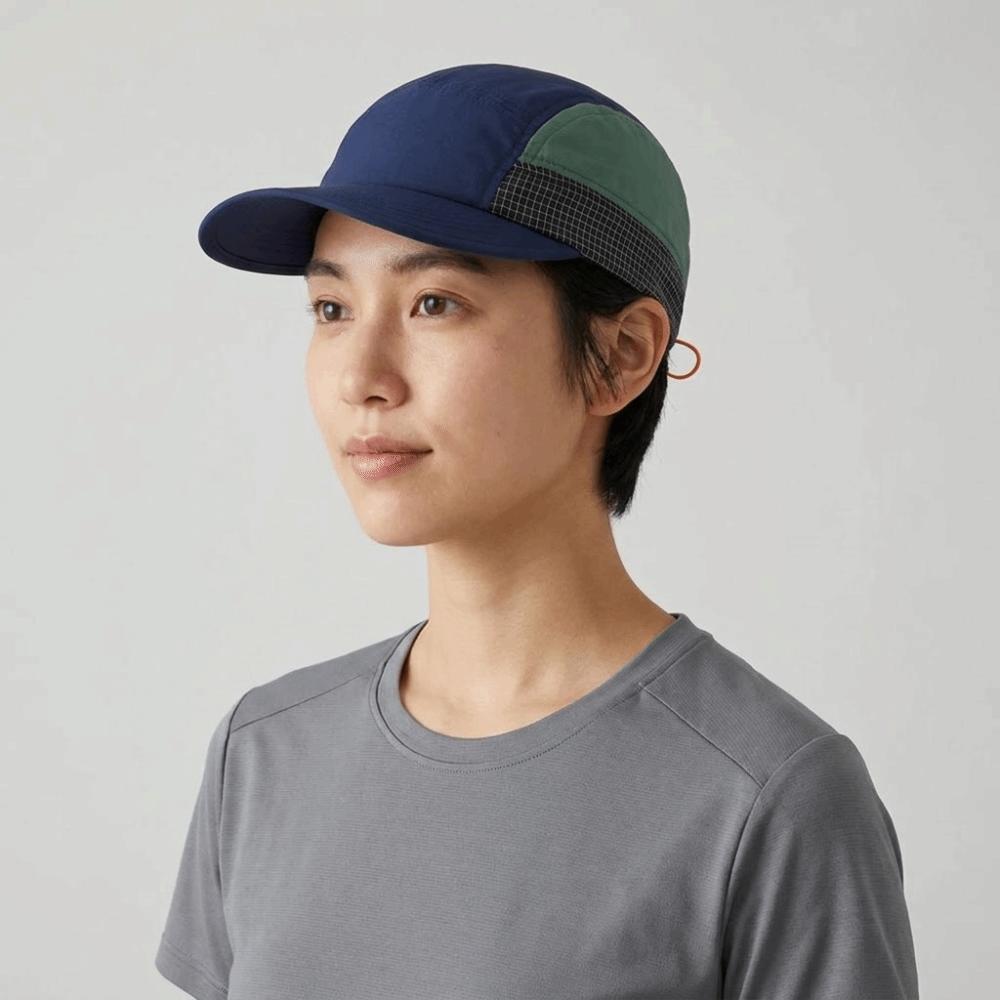 Retro 5-panel Quick-drying Baseball Cap Soft Brim Plaid Running Caps Breathable Peaked Cap  Men