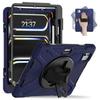 For iPad Pro 11 (2025)/11 (2024) Case Rotary Kickstand PC+Silicone Hand Strap Tablet Cover